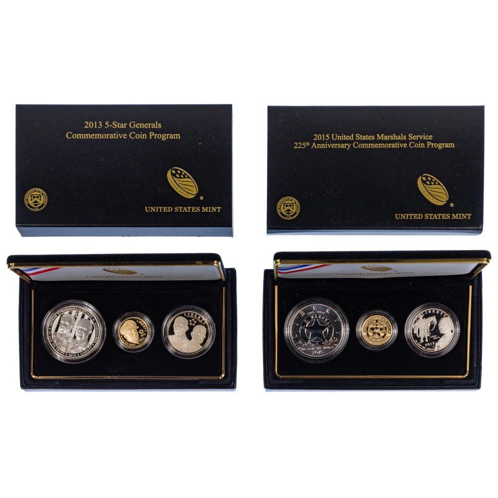 Appraisal: US COMMEMORATIVE GOLD SILVER COIN SETS sets including -Star Generals