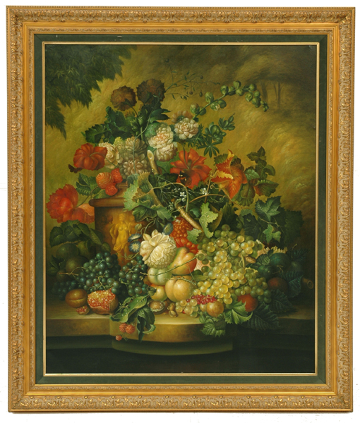 Appraisal: Artist Unknown th Century Still Life with Fruit oil on