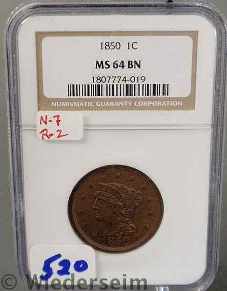 Appraisal: Large cent MS