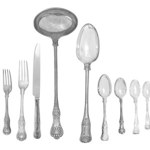 Appraisal: An English Silver Flatware Service Various Makers th Century King's