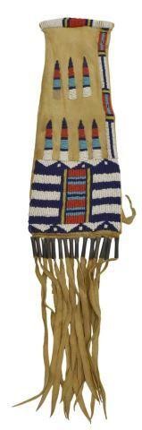 Appraisal: Plains-style beaded pipe bag third quarter th c or later