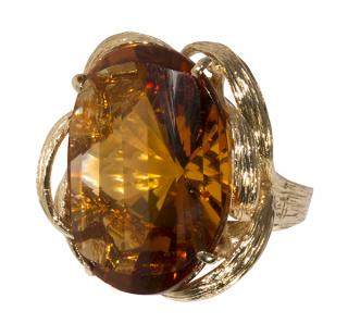 Appraisal: Citrine and k yellow gold ring Citrine and k yellow