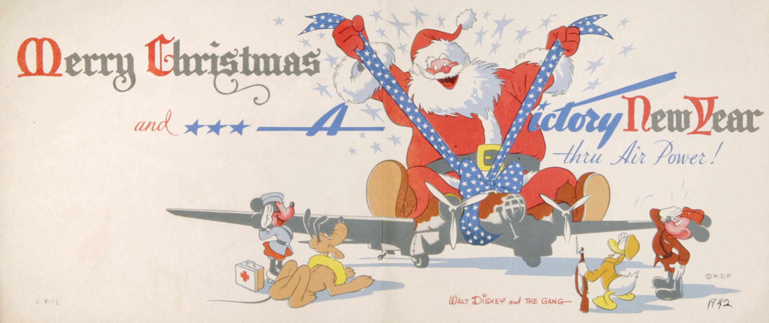 Appraisal: A collection of nineteen Walt Disney Studios Christmas cards dating