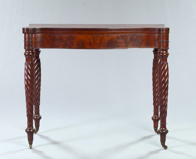 Appraisal: American Sheraton Mahogany Games Table second quarter th century the