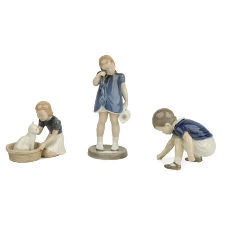 Appraisal: Group of Three Bing Grondahl Porcelain Figures of Children Estimate