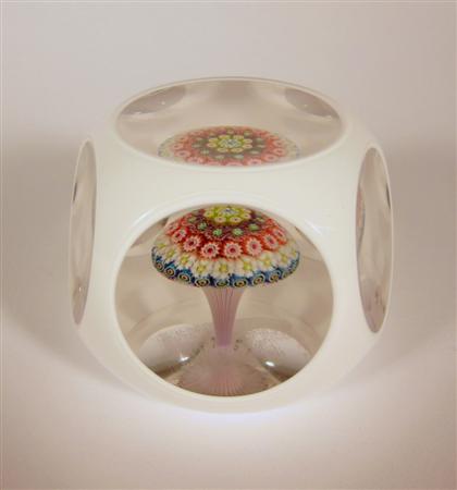 Appraisal: Saint Louis millefiori overlay paperweight Estimate -