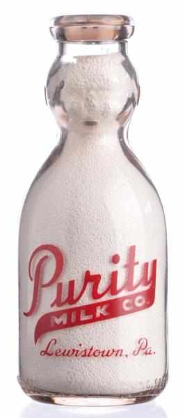 Appraisal: Purity Milk Co Baby Face Milk Bottle Description Lewistown PA