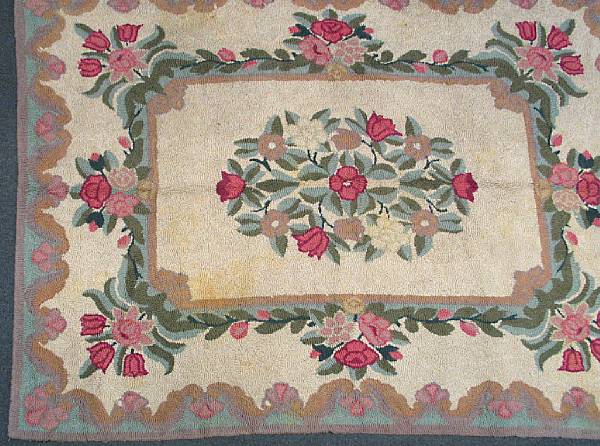 Appraisal: An American hook rug size approximately ft x ft