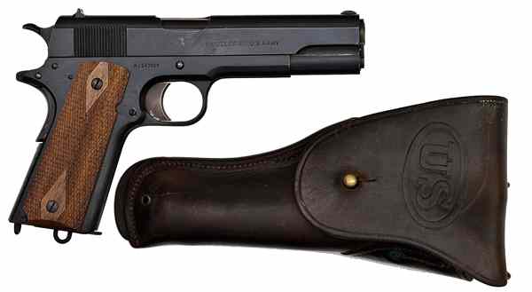 Appraisal: WWI Colt Semi-Auto Pistol with Holster ACP cal '' barrel