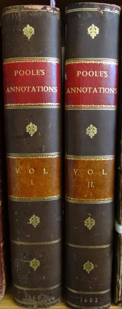 Appraisal: POOLE Rev M Annotations upon the Holy Bible vols portrait