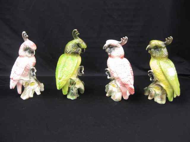 Appraisal: Royal Copley Pottery Birds two pairs '' excellent