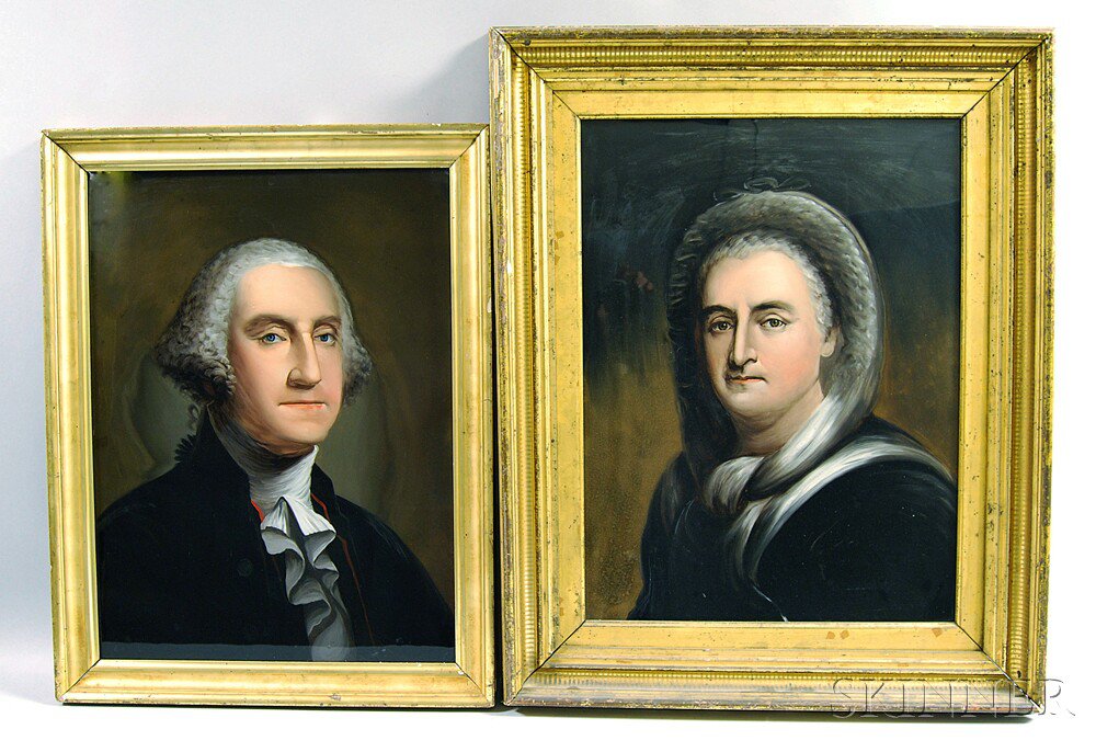 Appraisal: Attributed to William Matthew Prior American - Pair of Portraits