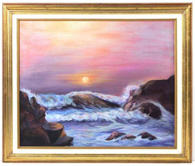 Appraisal: Margaret Beadles NC Seascapeoil on canvas signed at lower right