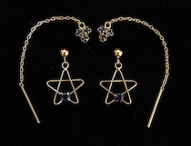 Appraisal: Two Pairs of k Gold Sapphire Earrings A lot of