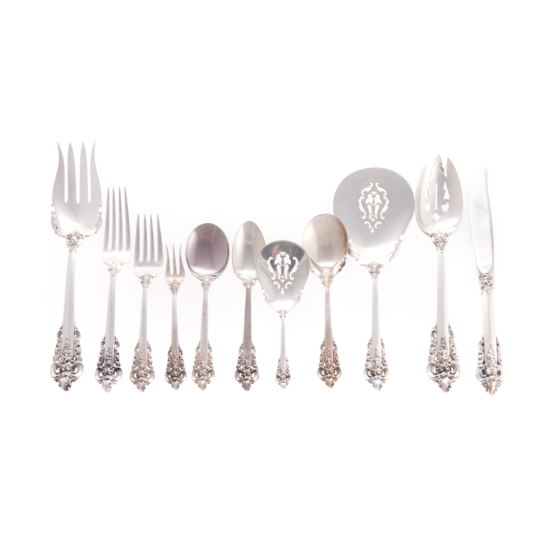 Appraisal: Wallace Grande Baroque sterling -pc flatware comprising knives in L