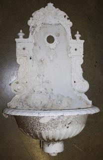 Appraisal: Late th c enameled cast iron water font ht overpainted