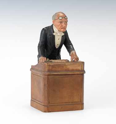 Appraisal: A Bernard Bloch Full Figural Character Humidor of a Barrister