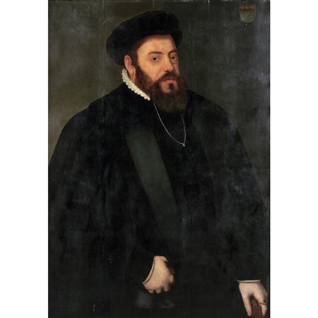 Appraisal: Dutch School th th Century Portrait of a Gentleman with