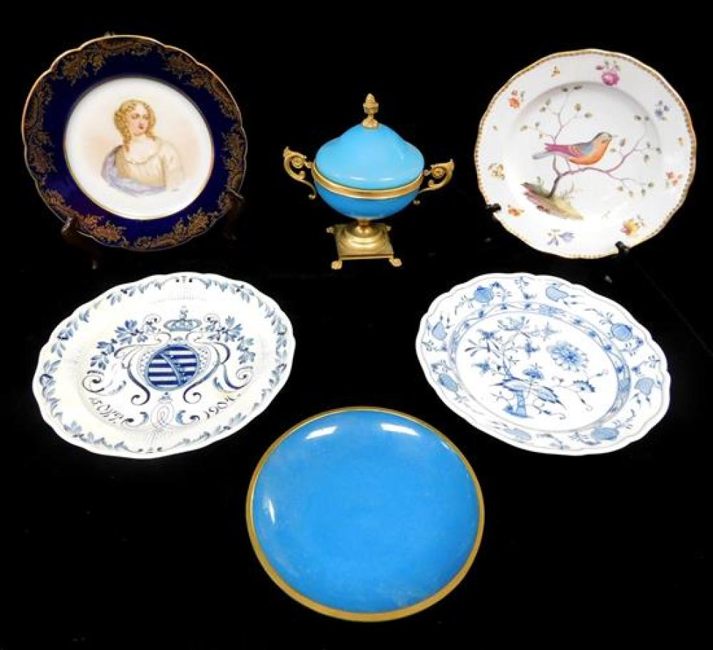 Appraisal: Sevres Meissen etc six pieces Sevres portrait Chateau de Versailles