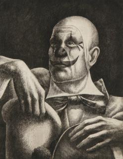 Appraisal: JACKSON LEE NESBITT - PENCIL SIGNED DRYPOINT ETCHING Titled 'Circus