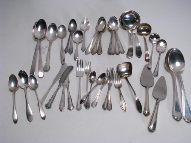 Appraisal: Group of assorted sterling silver flatware including spoons pickle forks