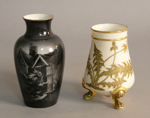 Appraisal: Two Royal Worcester vases h and h