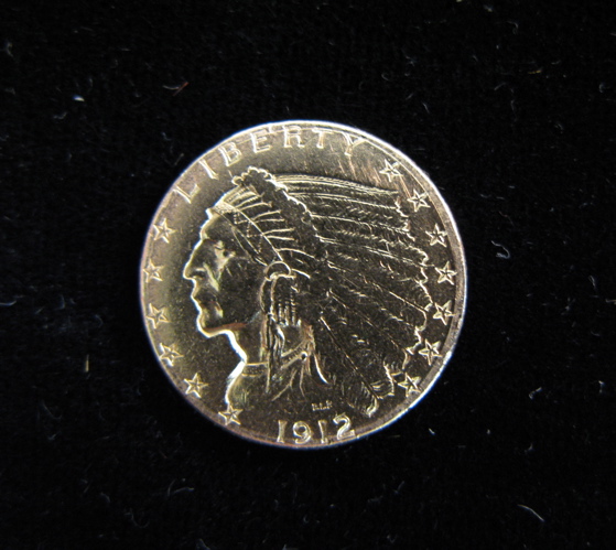 Appraisal: U S TWO AND ONE-HALF DOLLAR GOLD COIN Indian head