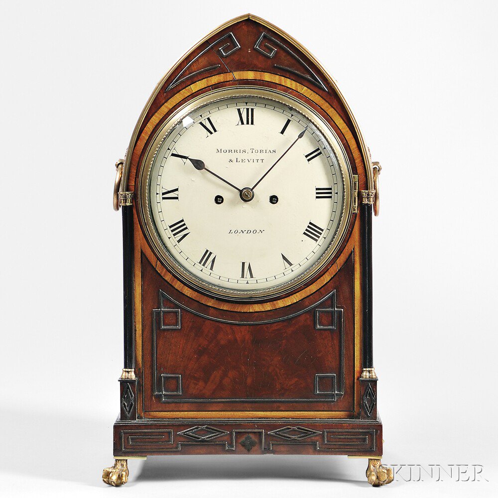 Appraisal: Morris Tobias Levitt Regency Mahogany Bracket Clock London c lancet