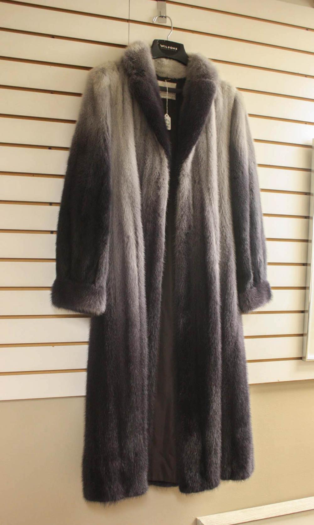 Appraisal: LADY'S FULL LENGTH MINK COAT with color gradation of light