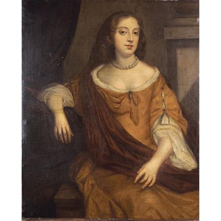 Appraisal: School of Sir Peter Lely th Century Portrait of a