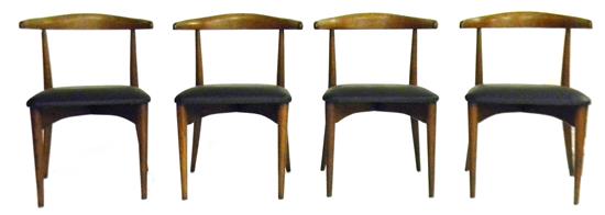 Appraisal: Four Mid-Century Lawrence Peabody for Richardson Nemschoff type side chairs