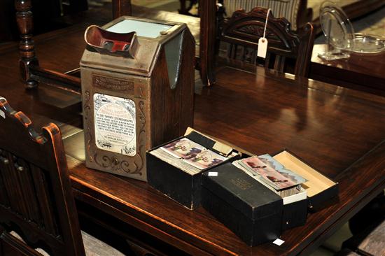 Appraisal: WHITING'S SCULPTOSCOPE AND STEREOCARDS American early th century Coin operated