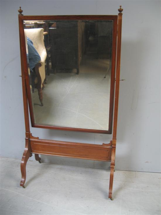 Appraisal: Late th early th Century mahogany cheval mirror h w