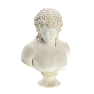 Appraisal: Nice Roman style white marble bust of Apollo Nice Roman