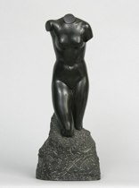 Appraisal: Max Kalish American - Nude female torso Carved Belgian black