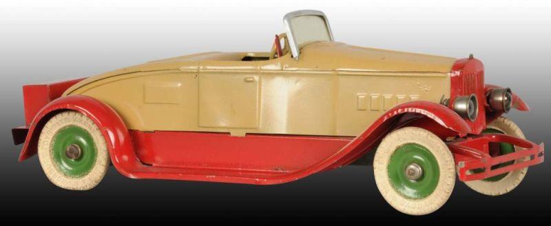 Appraisal: Pressed Steel Kingsbury Wind-Up Roadster Toy Car Description Working White