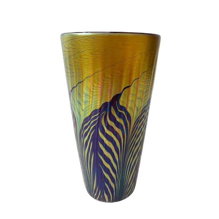 Appraisal: Contemporary Lundberg Studios Vase Contemporary Lundberg Studios Vase Measures inches