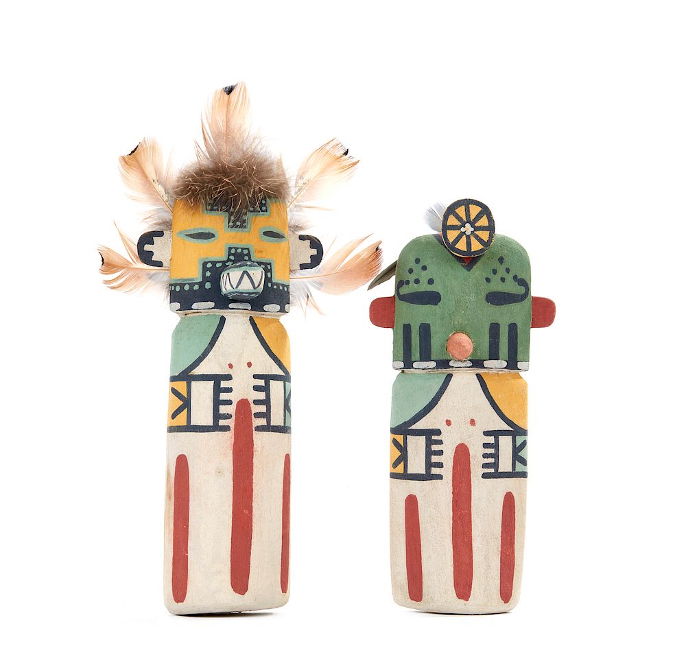 Appraisal: Hopi Lizard and Hummingbird Kachina Monogya Tocha Ferris Satala Hopi