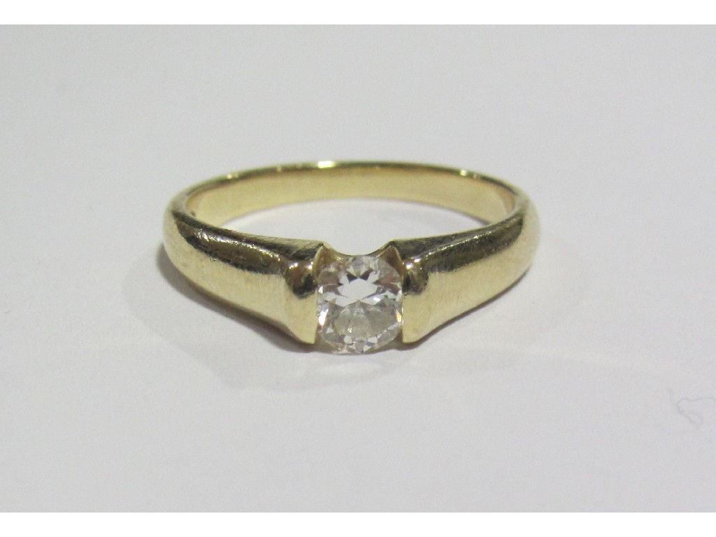 Appraisal: ct gold diamond solitaire ring with brilliant cut diamond measuring