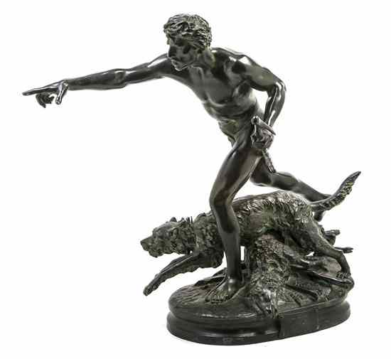 Appraisal: A French Bronze Figure Louis Auguste Hiolin - depicting a