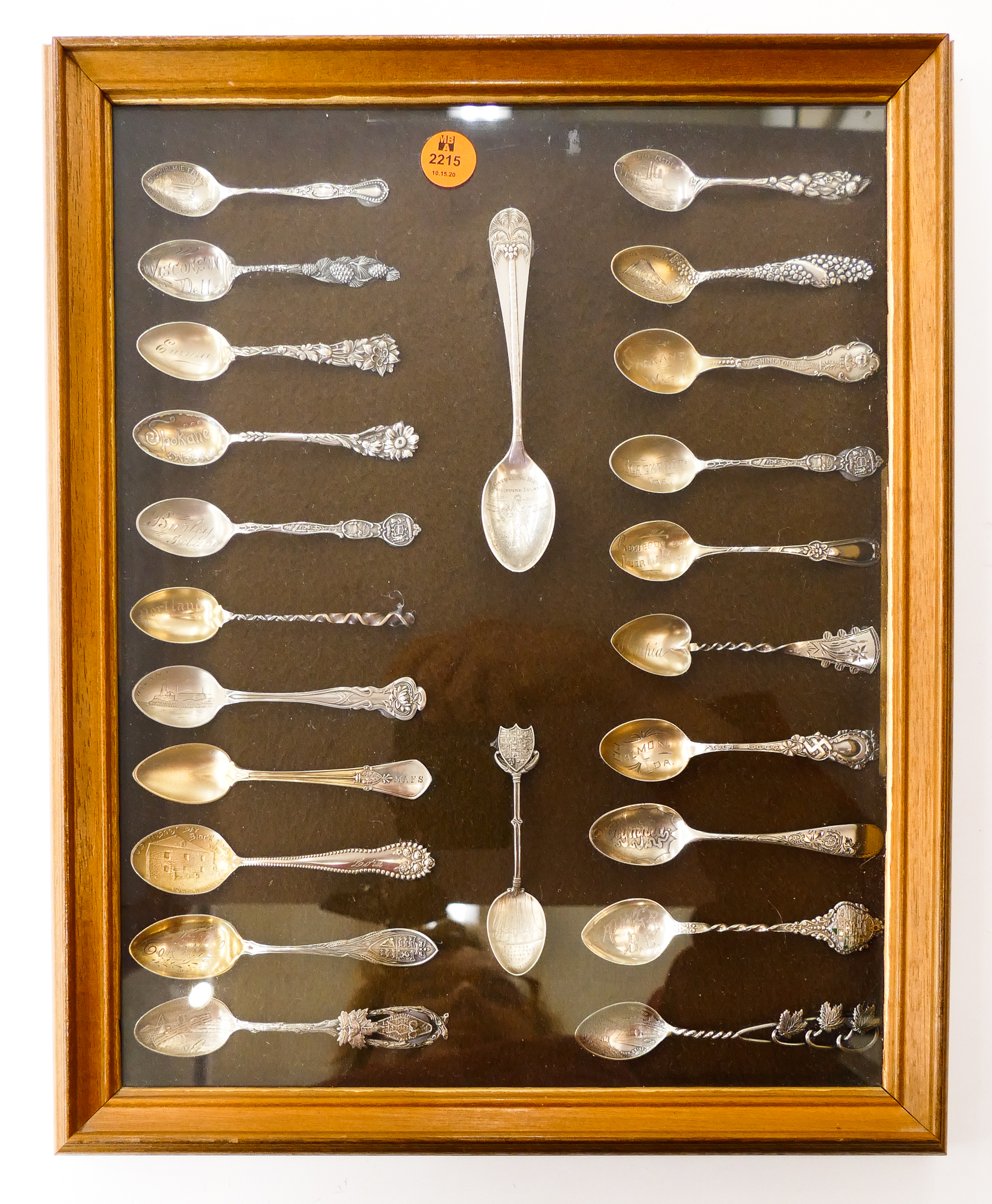 Appraisal: Display Antique Sterling Souvenir Spoons- pc total