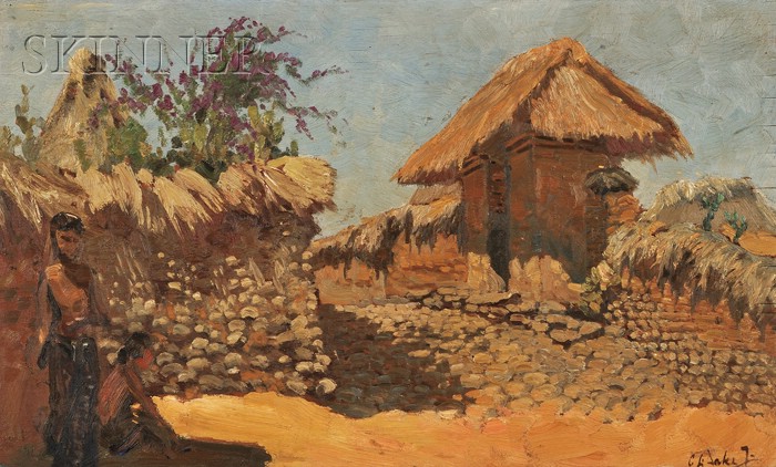 Appraisal: Carel Lodewijk Dake the Younger Dutch - Southeast Asian Village