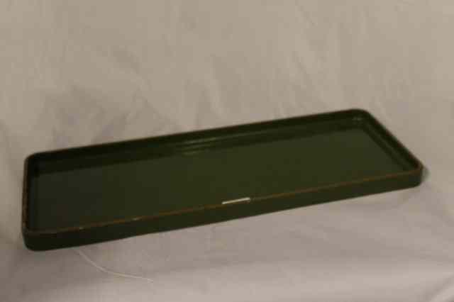 Appraisal: A JAPANESE GREEN LACQUER RECTANGULAR TRAY with gilt border and