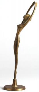 Appraisal: Modernist Cast Brass Streamlined Female Figure In the Art Deco