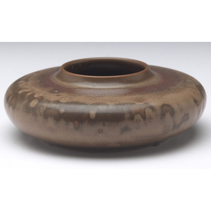 Appraisal: Grand Feu Pottery bowl low form covered in a mottled