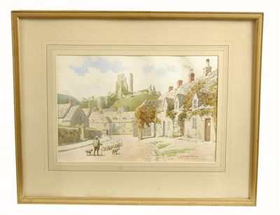 Appraisal: E C Pascoe-Holman 'East Street Corfe Castle' watercolour x in