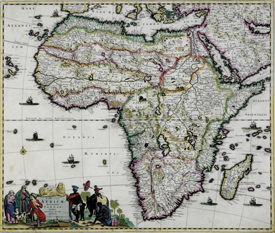 Appraisal: Early Dutch map of Africa by Frederick De Wit Amsterdam