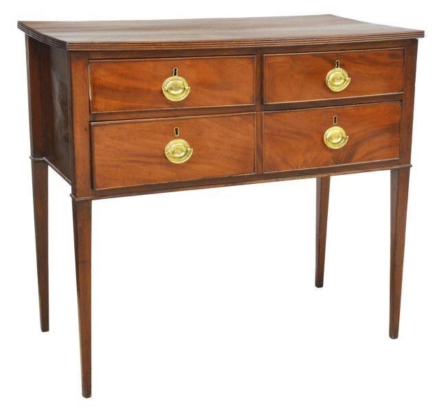 Appraisal: Hepplewhite style mahogany server th c fitted with three drawers