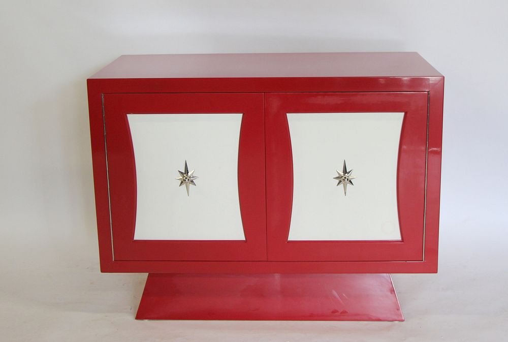 Appraisal: Midcentury Parzinger Style Lacquered Cabinet From a Bronx NY estate