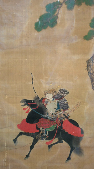 Appraisal: Japanese School early th century- Warrior on horse back opaque